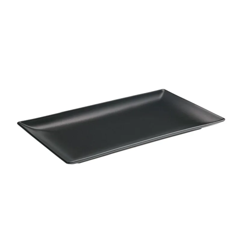 Solo Oggi Piatto rettangolare da portata in Gres 30x15 CM in colore nero satinato non lucido Radif 1820